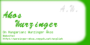 akos wurzinger business card
